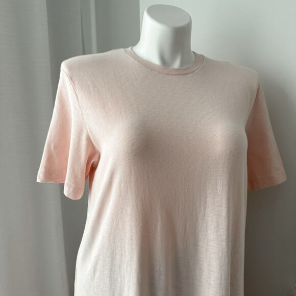 Free People Pink Orange Ombré Dip Dye Short Sleeve Slouchy Maxi Dress Medium - Picture 2 of 13